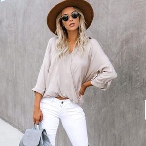 Lovestitch Taupe Surplus Top